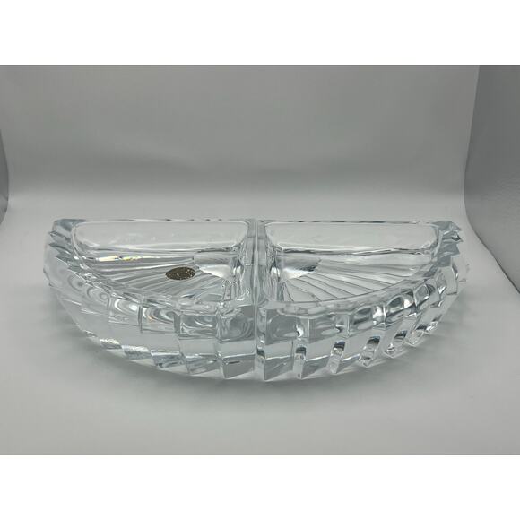 Cristal d’Arques France Clear Lead Crystal Fan Bookends Decorative Art Pair - Picture 3 of 12